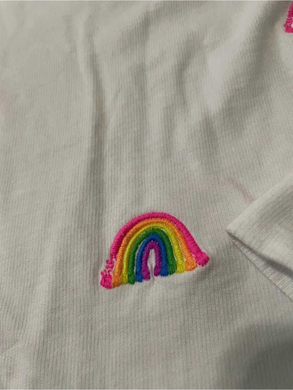 Lilly Pulitzer Sheridan Lightweight Sweatshirt Rainbow Embroidered Crewneck S